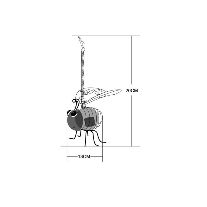 Clipped solar ladybug - in plastic - Ellumination duration 8 hours