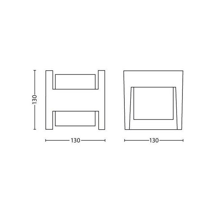 PHILIPS Arbor outdoor wall lamp 2x4,5W 230V - Anthracite