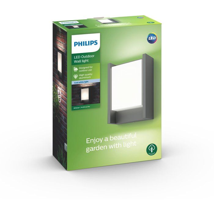 Philips Exterior Applique Arbor 4000k 1x6w 230V - Anthracite