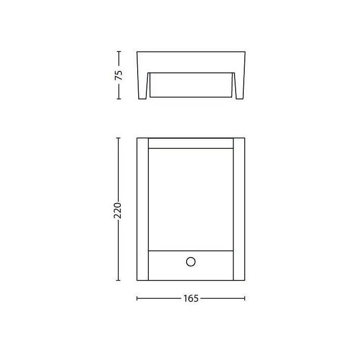Philips Exterior Applique Arbor Ir 1x6w 230V - Anthracite