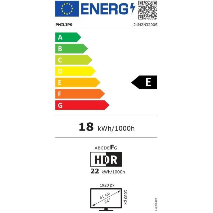 PC screen - PHILIPS - Evnia 3000 - 23.8 FHD - Fast IPS panel - 180Hz - 0.5ms - Smart Crosshair - HDMI/DP - Black