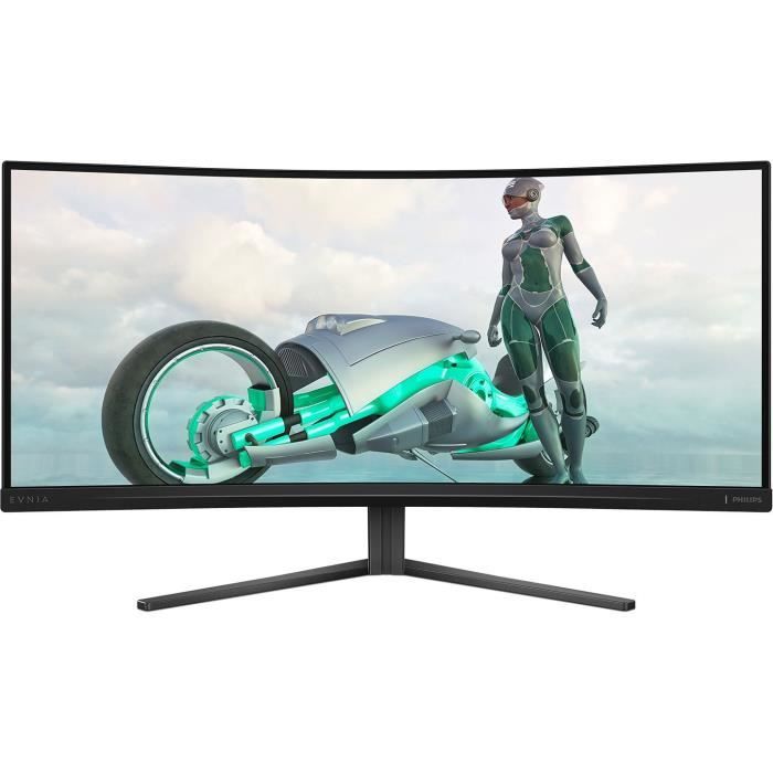 PC Monitor - PHILIPS - Evnia 34M2C3500L - 34 WQHD - Curved Panel - 180Hz - 0.5ms - HDR - HDMI/DP - Black