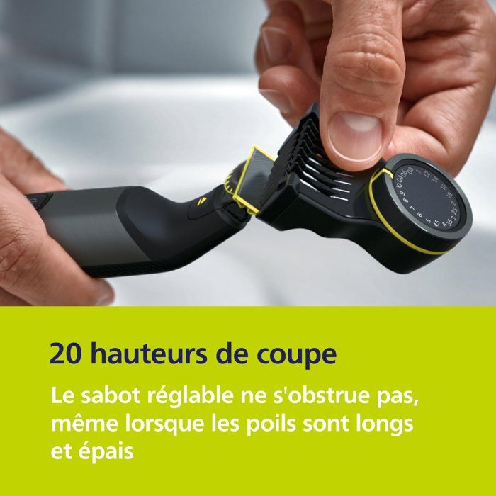 Tondeuse barbe & corps - PHILIPS - OneBlade Pro 360 - 2 lames - Sabot 14-en-1 - Autonomie 90 min