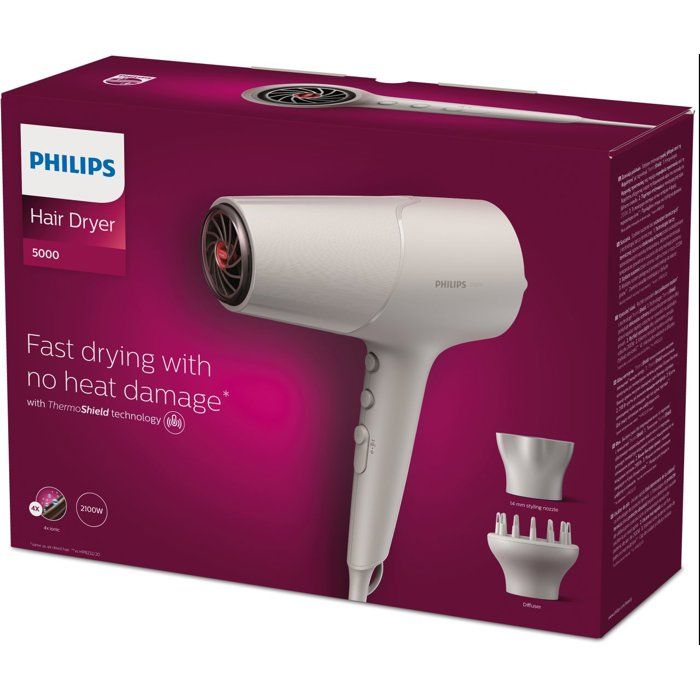 Seche-cheveux - PHILIPS - BHD501/20 - ThermoShield - diffuseur - 2100 W