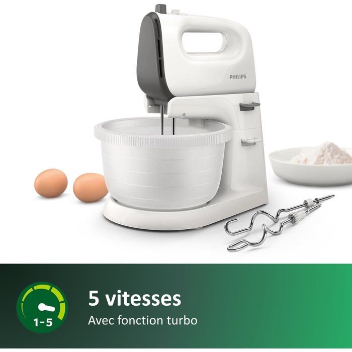 Mixer - PHILIPS - HR3745/00 - 450 W - 3 L - White