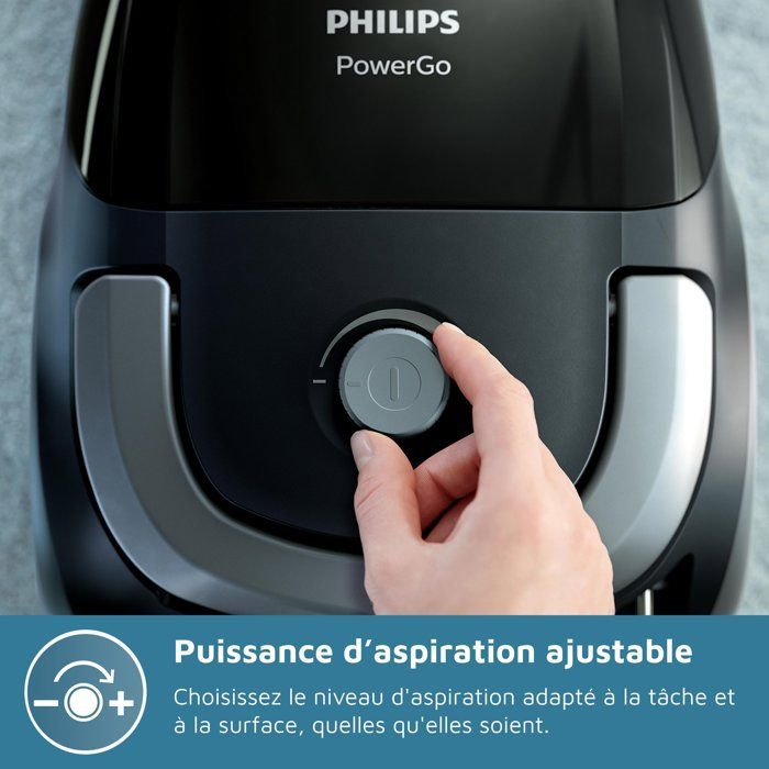 Cylinder vacuum cleaner with bag - PHILIPS FC8241/09 - 900 W - 77 dB - Intense black