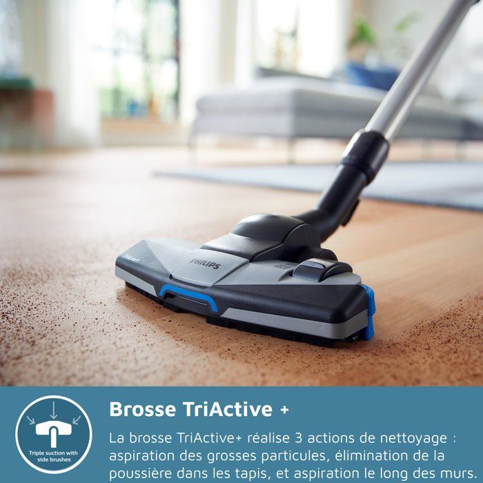 Aspirateur sans sac - PHILIPS - FC9745/09 - Aspirateur Série 7000 - 900W - PowerCyclone 8 - Bleu foncé