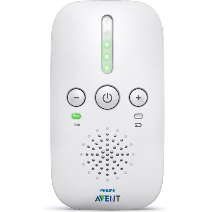 Philips Babyphone DECT SCD502 / 26 - On battery or mains - Range 300m - Night light function