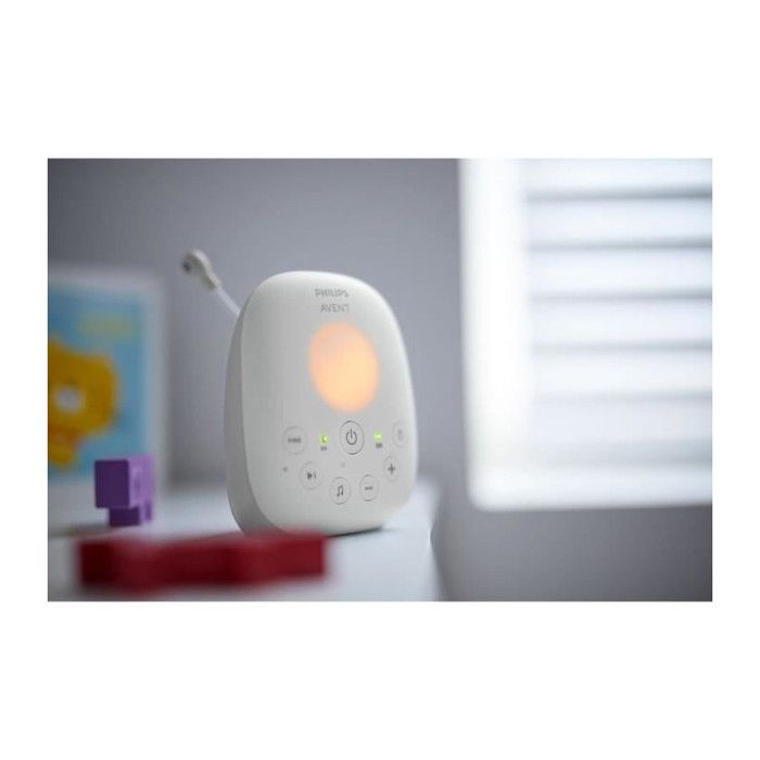 SCD713/26 Baby Monitor - PHILIPS AVENT - DECT Audio - White - LCD Screen - Temperature Sensor - Night Light