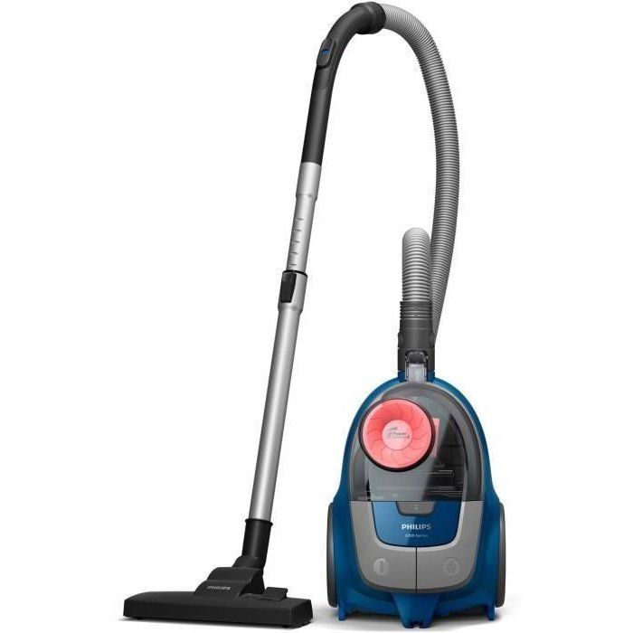 PHILIPS XB2123/09 - Bagless Cylinder Vacuum Cleaner - 850 W - Compact - 1.3 L - Dark Blue / Peach