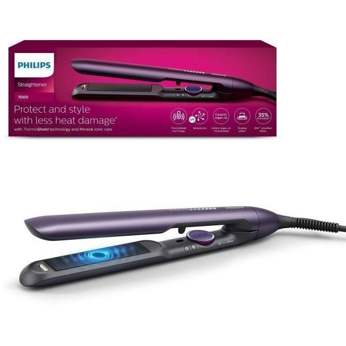 Electric hair straightener - PHILIPS - BHS752/00 - Series 7000 - Ceramic plate - Intense metallic violet