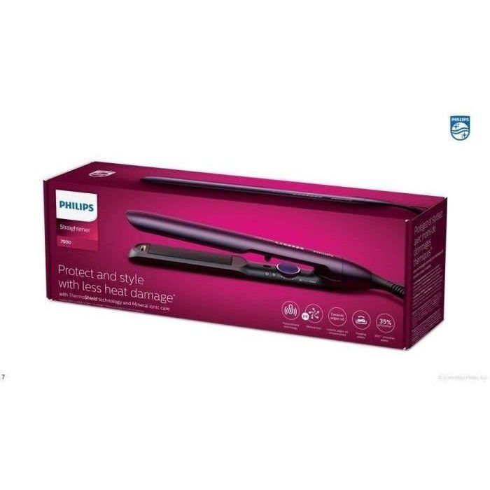 Electric hair straightener - PHILIPS - BHS752/00 - Series 7000 - Ceramic plate - Intense metallic violet