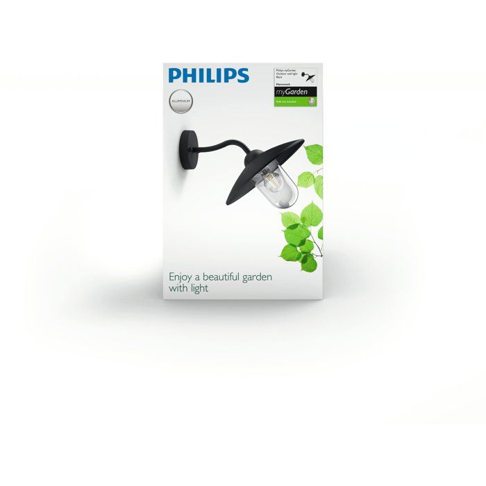 HAMMOCK-Outdoor wall light Descendant Black L30cm Black Philips