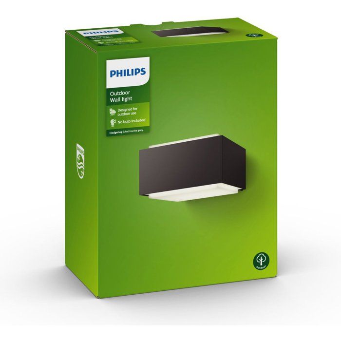 Philips Mygarden Wall Light Hedgehog 1x42 W Anthracite 1733793pn