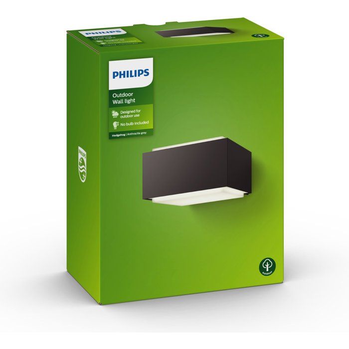 Philips Mygarden Wall Light Hedgehog 1x42 W Anthracite 1733793pn
