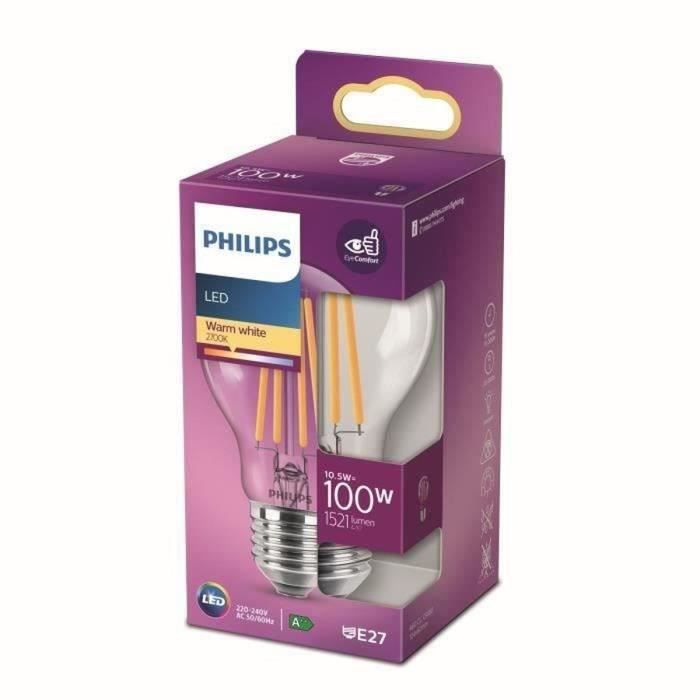 Philips Non -Dimmable LED bulb - E27 - 100W - Warm White