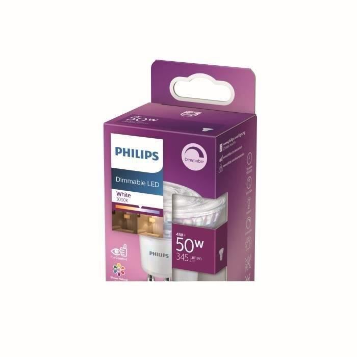 Philips LED Equivalent 50W GU10, Dimmable, Glass, Lot of 2
