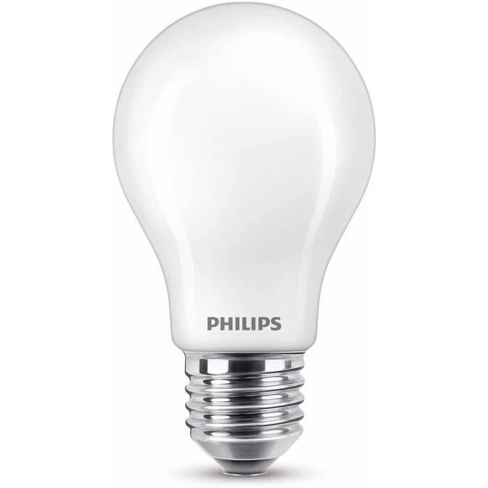 Philips, pack of 3 E27 LED 60W bulbs, warm white