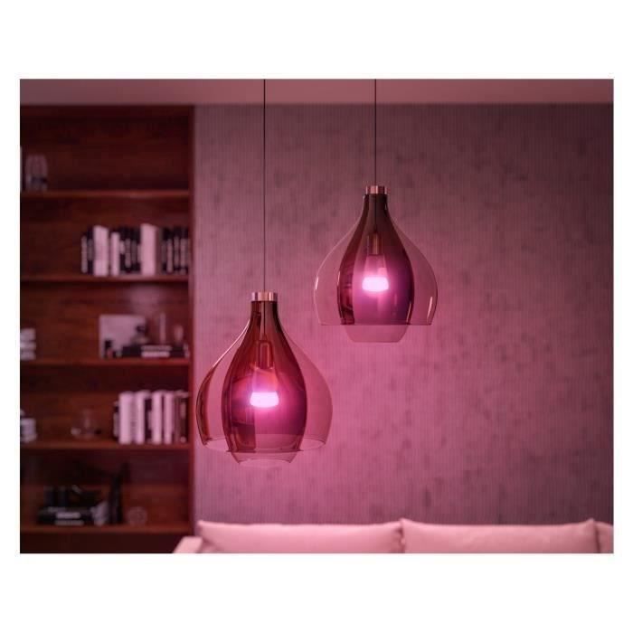 Kit Starting LED LED Connected Philips Hue White - 10.5W - Lot 2 E27 - Hue remote control