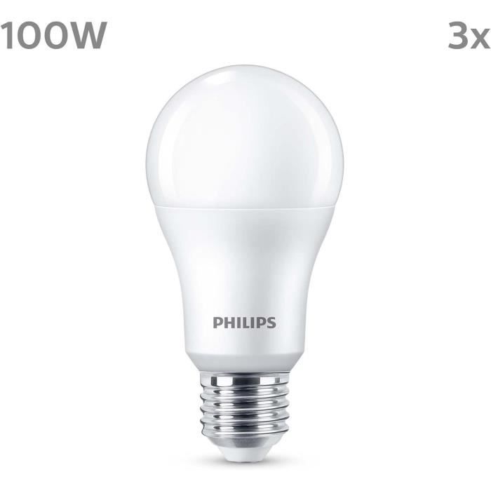 LED Bulb - PHILIPS - 100 W - A67 E27 - Cool White - Non-Dimmable x 3