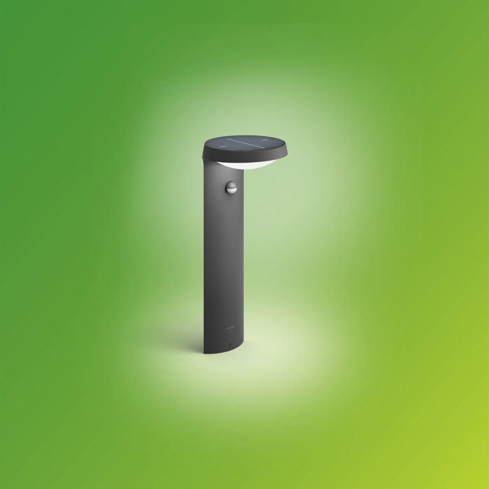 PHILIPS TYLA solar charging station, energy class A, motion detector, up to 250 lm, IP44 - Anthracite