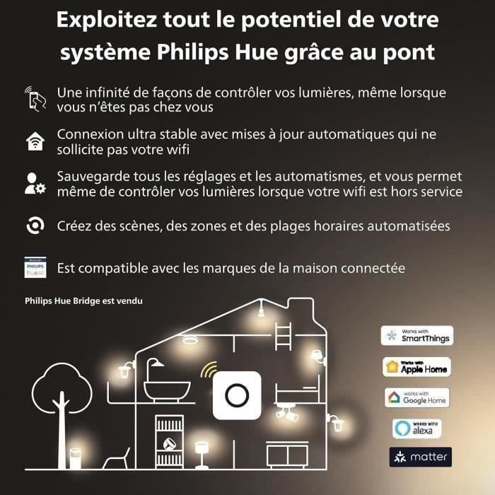 Connected bulb - PHILIPS HUE - MR16 - White light - Bluetooth compatible - Pack of 2 - Works with App and voice