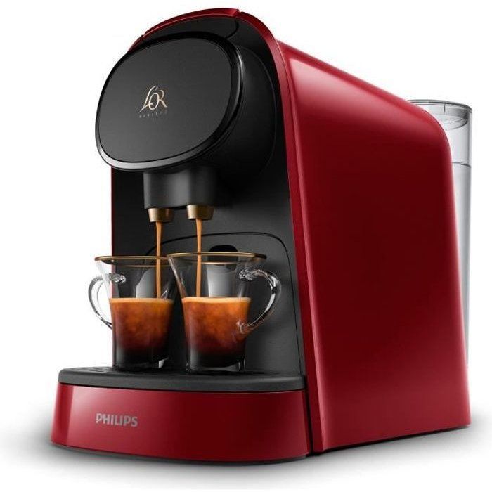 Coffee machine with double espresso capsules philips the gold barista lm8012/51 - red + 9 capsules
