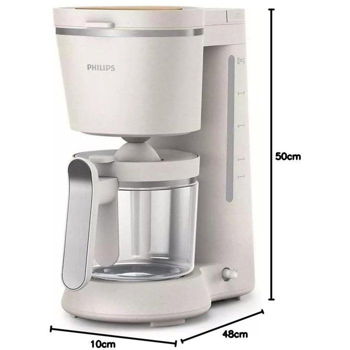 Filter coffee maker - PHILIPS - HD5120/00 - 1.2 L - Matt white - Eco-friendly