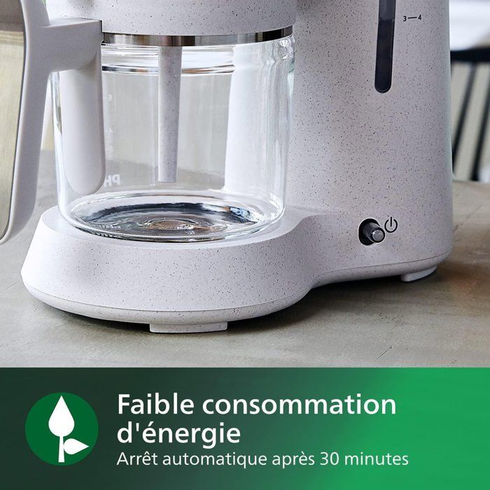 Filter coffee maker - PHILIPS - HD5120/00 - 1.2 L - Matt white - Eco-friendly
