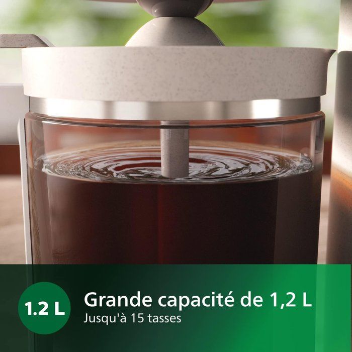 Filter coffee maker - PHILIPS - HD5120/00 - 1.2 L - Matt white - Eco-friendly