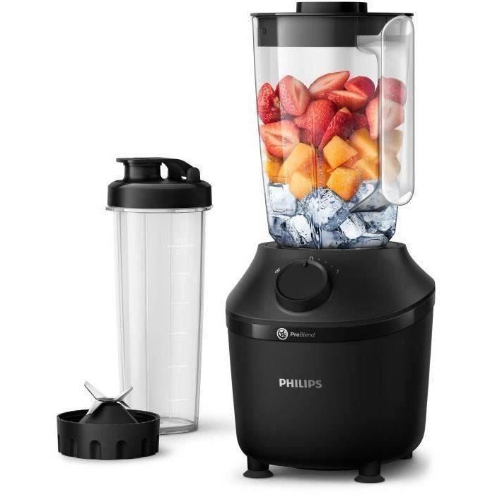 Philips Blender Daily HR2041/41, 450W, 4 blades problem 4, 1.9l plastic bowl, gourd, 1 speed + pulse, black