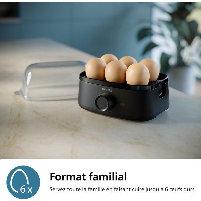 Electric egg cooker - PHILIPS - HD9137/90 - 6 eggs - 400 W