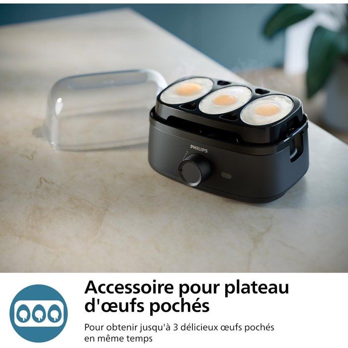 Electric egg cooker - PHILIPS - HD9137/90 - 6 eggs - 400 W