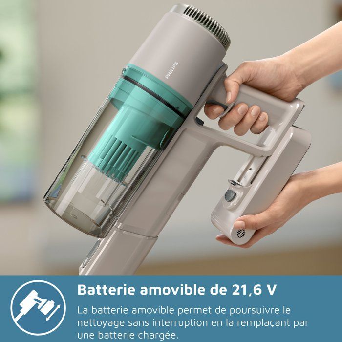 PHILIPS XC2011/01 PowerCyclone 7 - Cordless Stick Vacuum Cleaner - Up to 40 minutes of battery life