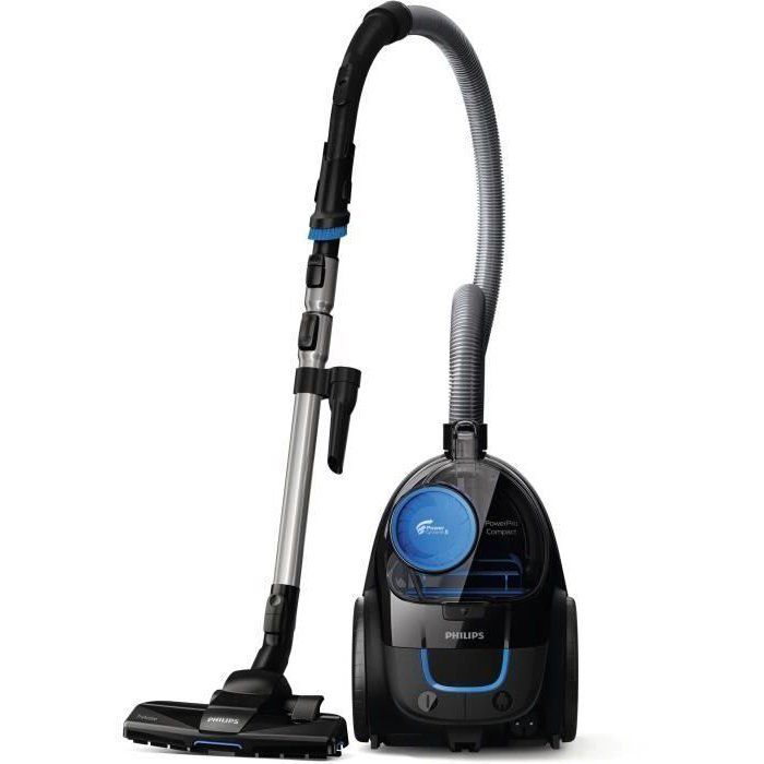 Bagless cylinder vacuum cleaner - PHILIPS FC9331/09 - 900 W - 1.5 L - Intense black and blue