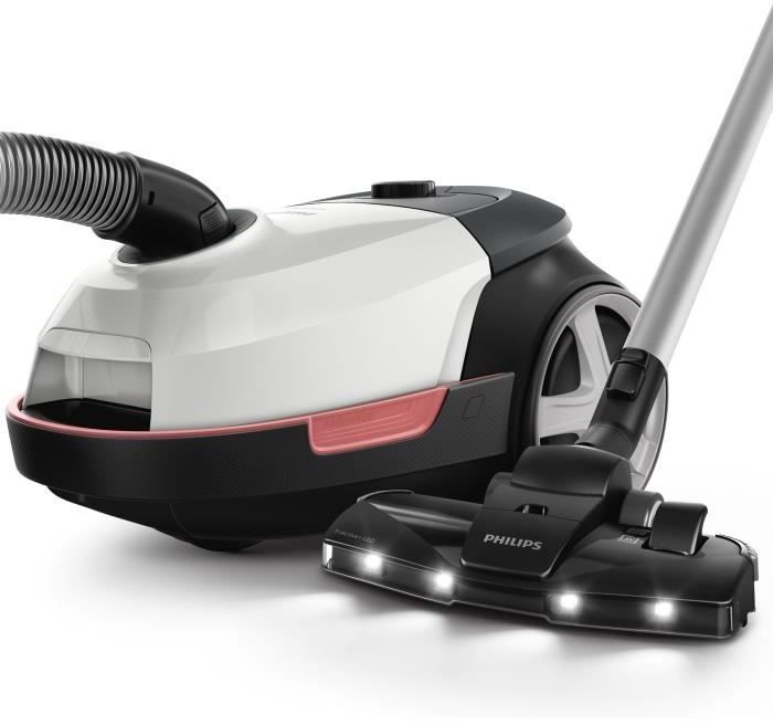 Cylinder vacuum cleaner with bag - PHILIPS XD6122/12 - 900 W - 4 L - Polar white