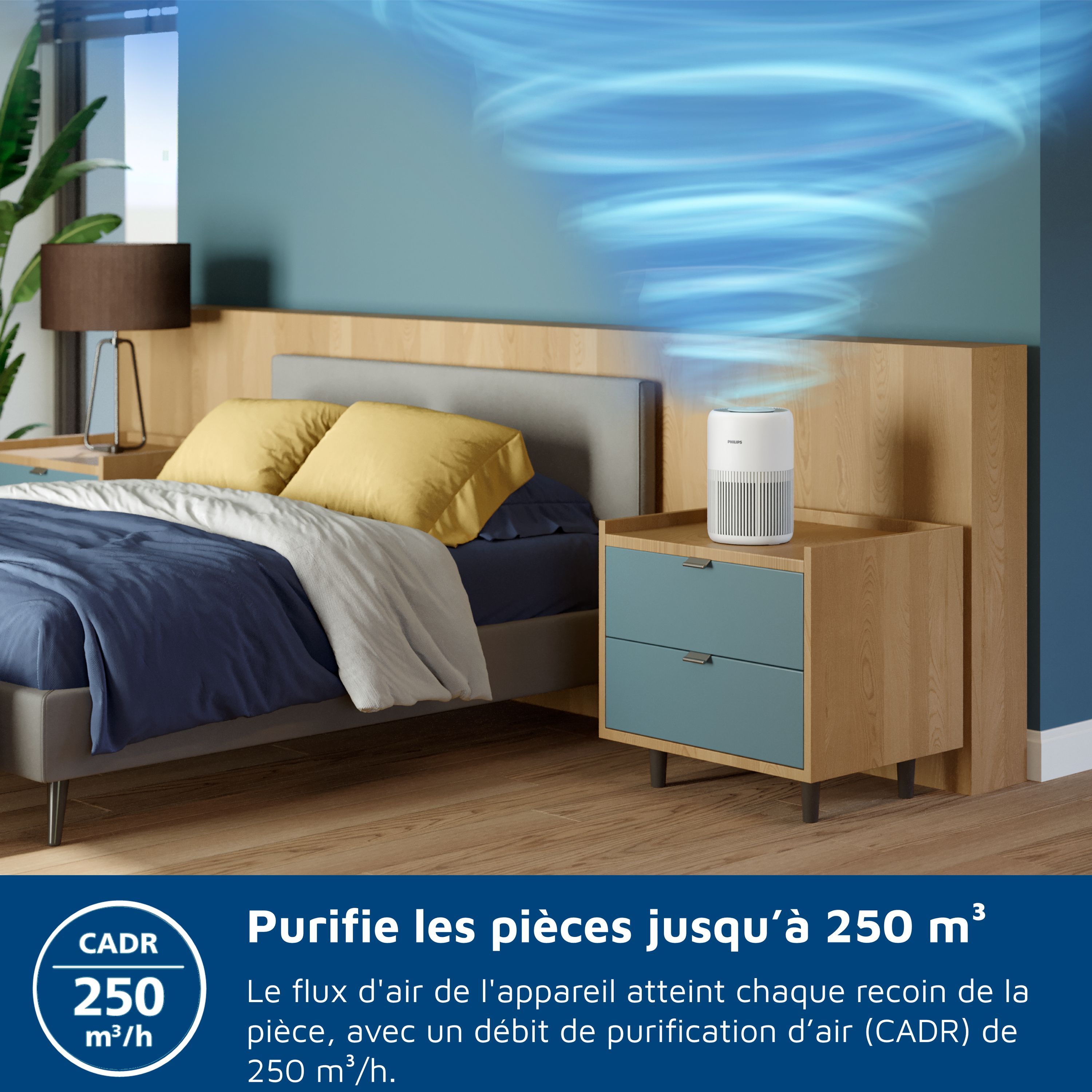 Air Purifier - PHILIPS - AC0920/10 - 250 m³/h - 65 m² - White