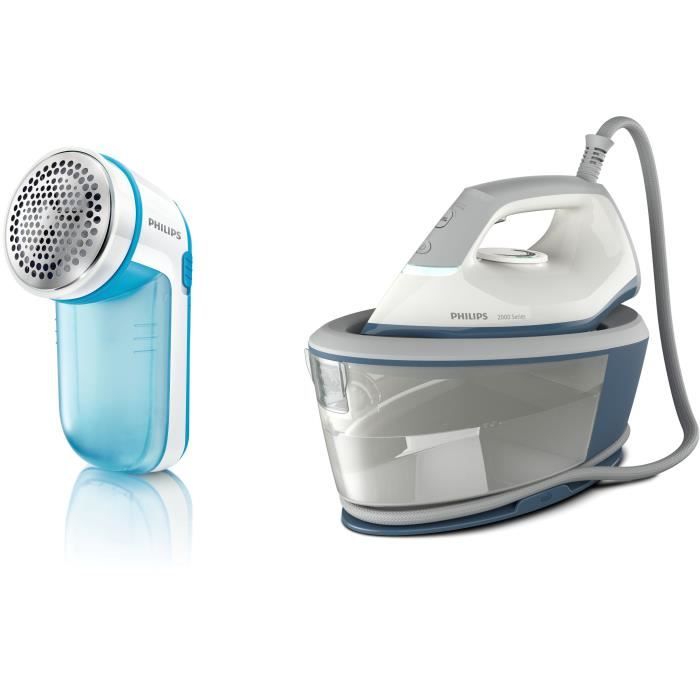 Steam Generator + Lint Remover - PHILIPS BXA0019/00 - Compact - 6 bars - Pressing effect 300g/min - Continuous steam flow 110g/min