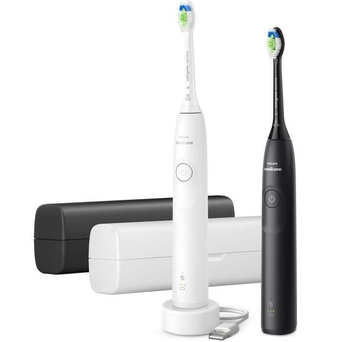 Toothbrush - PHILIPS - HX7109/01 - Sonicare - Double handle Series 5300 - White & Black - Electric