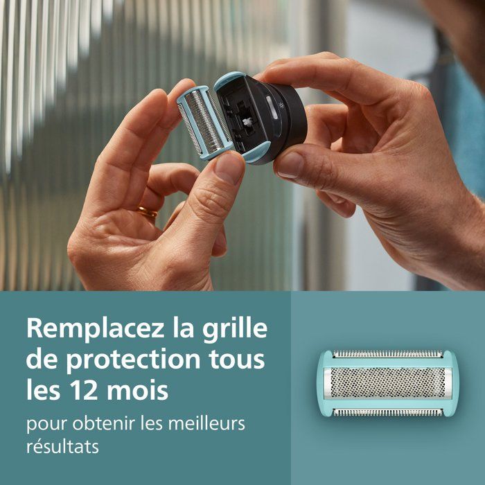 Replacement blade for body trimmer - PHILIPS - BG2010/43 - built-in comb - Bodygroom - compatible with 3000/5000/7000 series