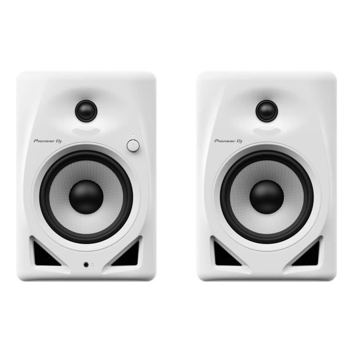 Pair of Pioneer DJ DM-50D-W monitoring speakers - Bass Reflex - 2x25W - DJ or Production mode - White