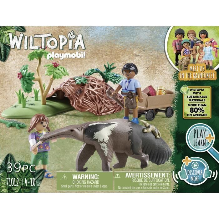 PLAYMOBIL - 71012 - Wiltopia - Anteaters - 39 pieces - Toy for children aged 4 and up