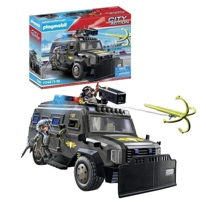 PLAYMOBIL 71144 Special Forces Intervention Vehicle - Police Officers - City Action - Elite Unit
