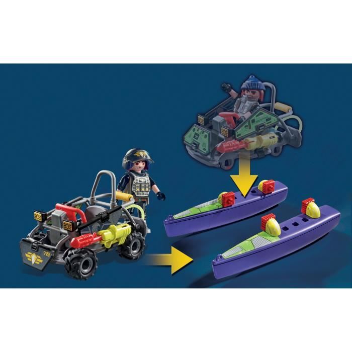PLAYMOBIL 71147 Transformable Bandit Quad, Police Elite Unit, City Action, Ages 5 and up