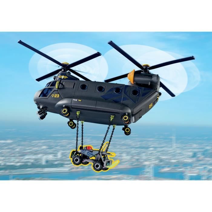 PLAYMOBIL 71149 Special Forces Transport Helicopter - Police Officers - City Action - Elite Unit