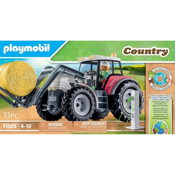 PLAYMOBIL 71305 Large electric tractor - Country La Ferme