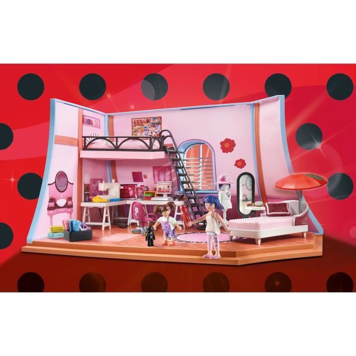 PLAYMOBIL 71334 Miraculous Marinette's Room, Miraculous Lady Bug, 73 pieces, Ages 4 and up