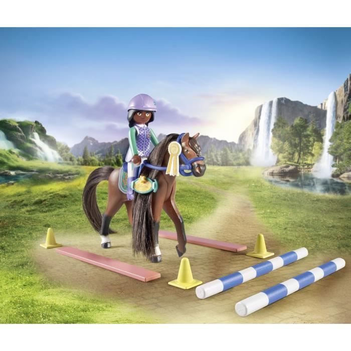 PLAYMOBIL 71355 Zoe & Blaze with obstacle course - Horses of Waterfall - With modular obstacles - Ages 5 and up