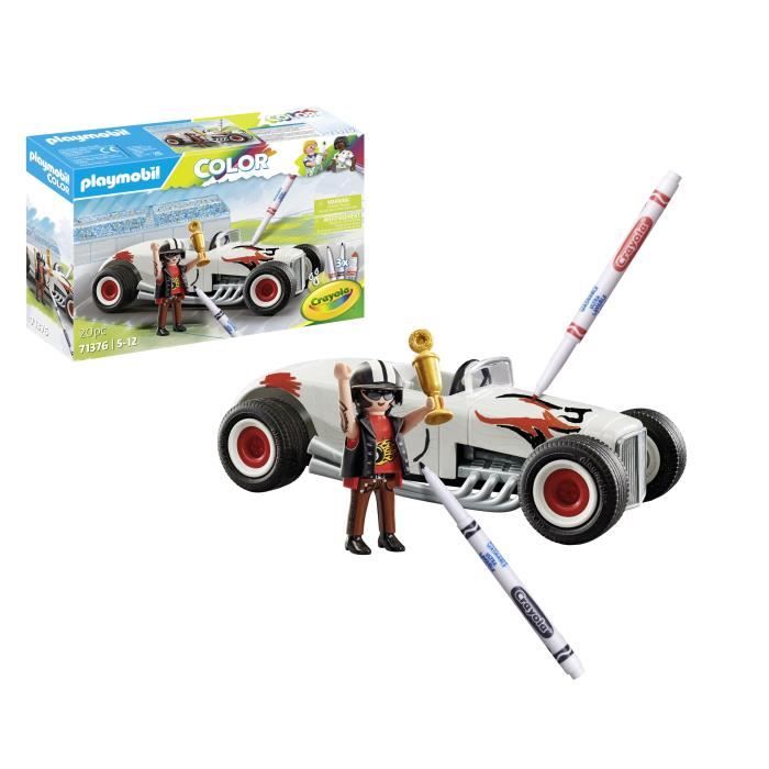 PLAYMOBIL 71376 PLAYMOBIL Color: Racing car - Create new stories in your colors - Ages 5 and up