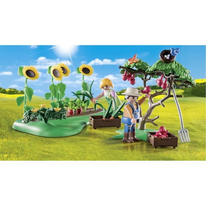 PLAYMOBIL 71380 Starter Pack Vegetable garden - Country - With two characters and many accessories - Ages 4 and up